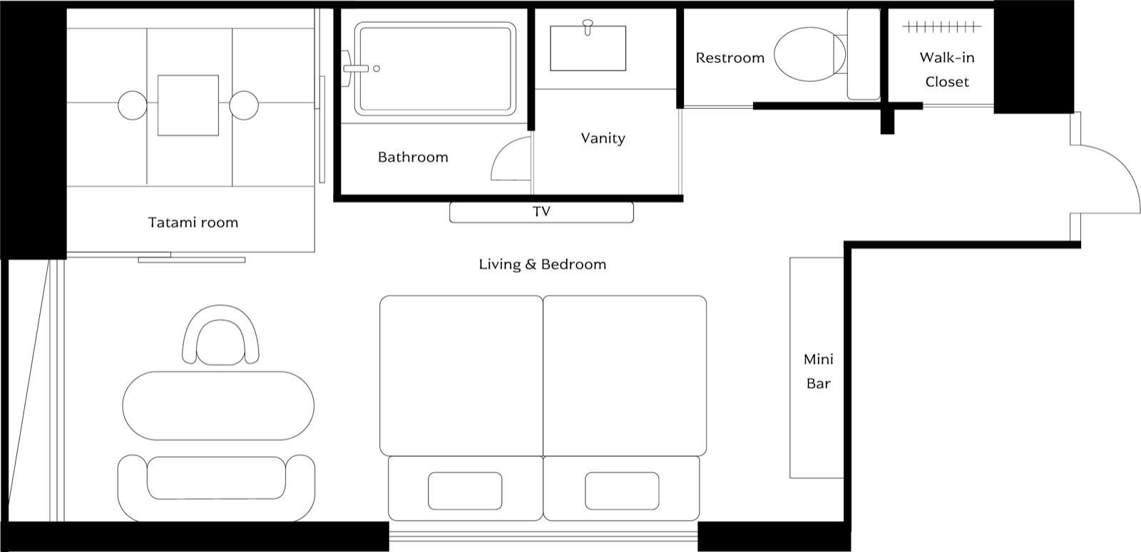Deluxe Twin floor plan