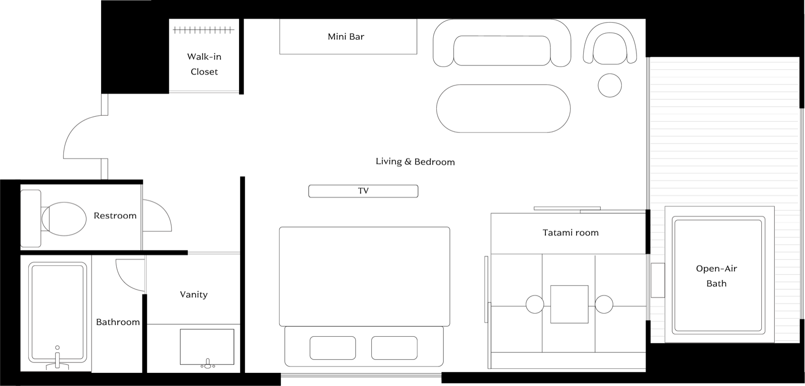 Premium King floor plan