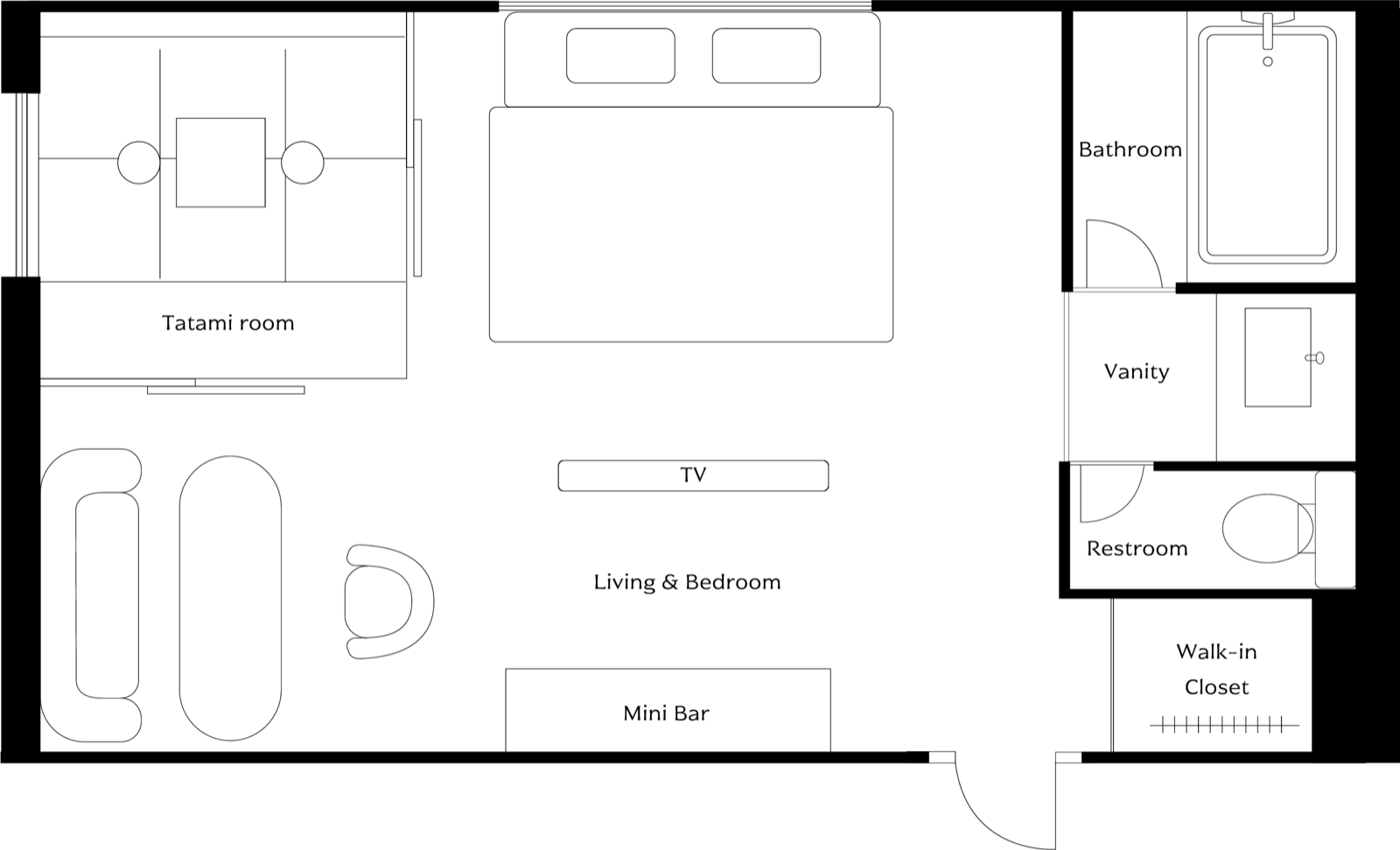 Standard King floor plan
