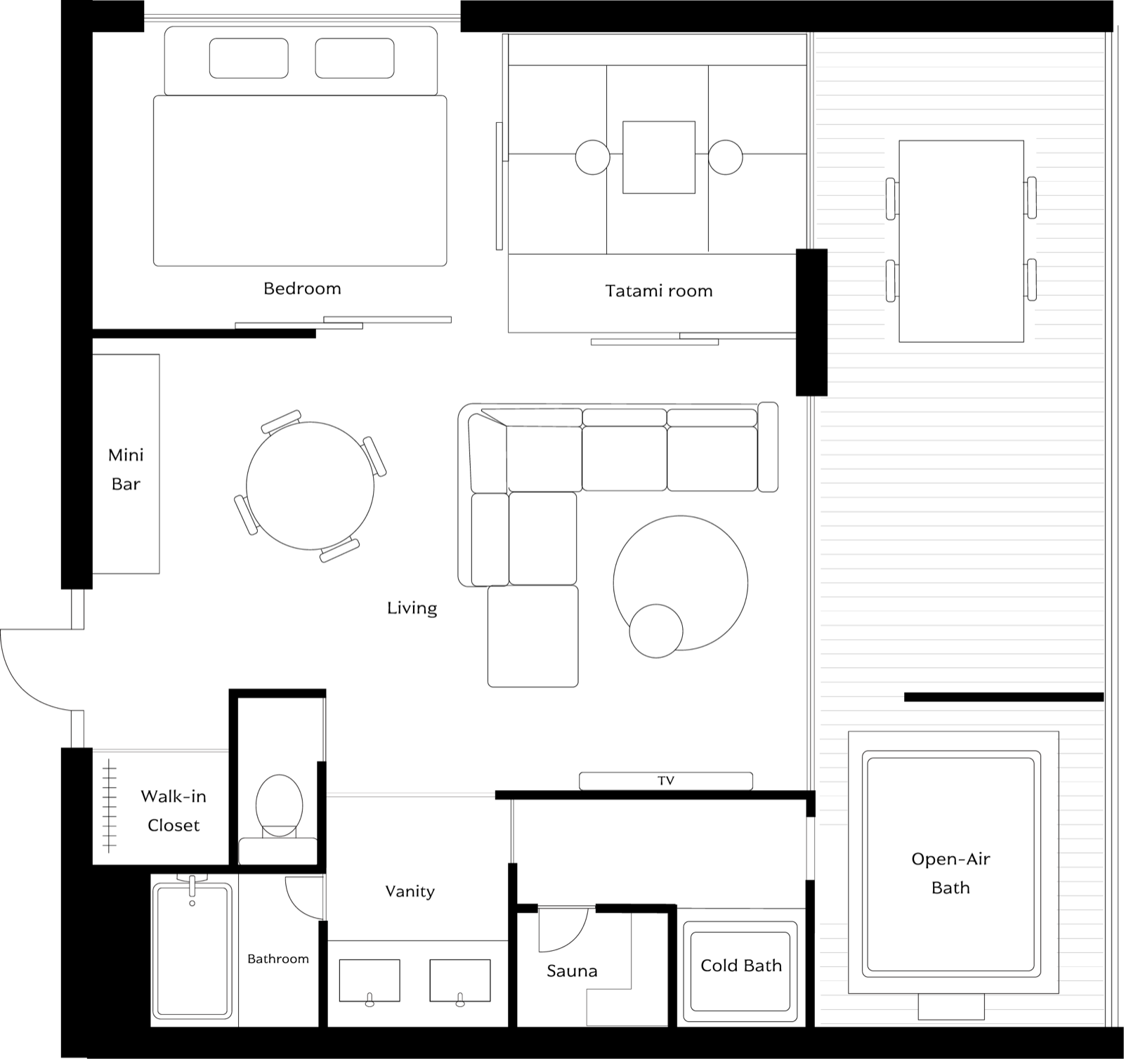 Suite King floor plan